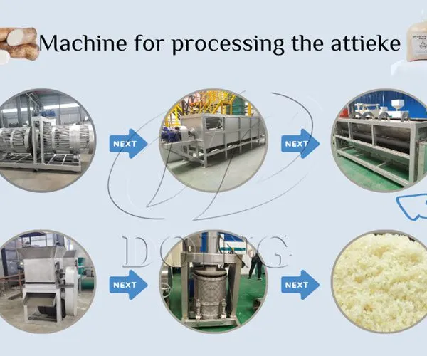 1-2TPH Cassava Garri Making Line Cassava Peeler Cassava Grater Cassava Processing Plant for Attieke and Garri Production photo-4