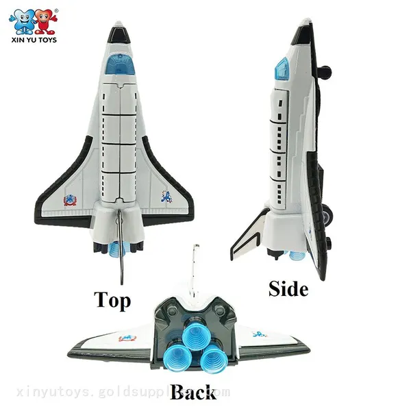 Diecast Space Playset Shuttle With Lighting & Sound Pullback Educational Vehicle Toys for Kids photo-4