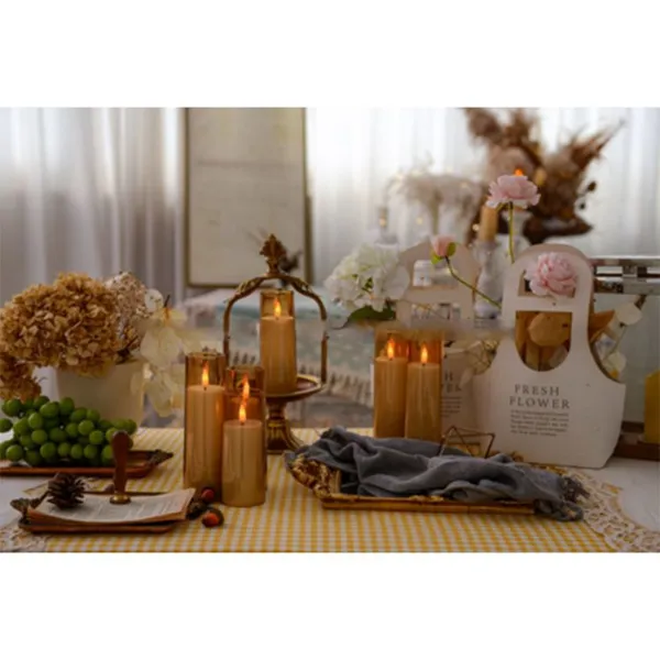 Waterproof Flameless Flickering Candles Battery Operated Outdoor LED Candle With Remote for Home Decor photo-3