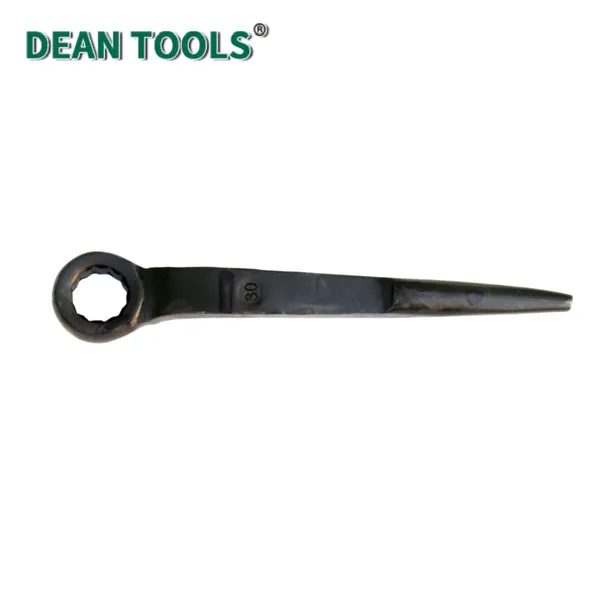 45# Steel Offset Construction Box Wrench With Pin 19 mm Opening, Full Polish, 240mm Length, Industrial Grade photo-2