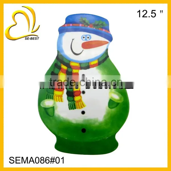 Cute Snowman Shape Melamine Plate, Melamine Dishes,x-mas Melamine Plate