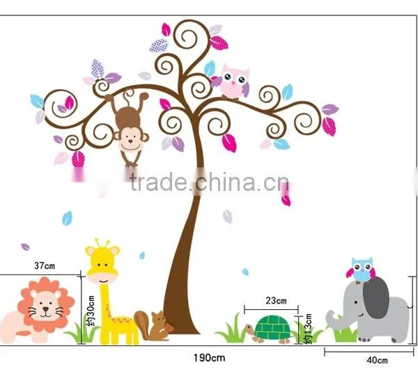 ALFOREVER PVC Owl Animals Wall Decals,owl Wall Sticker photo-2