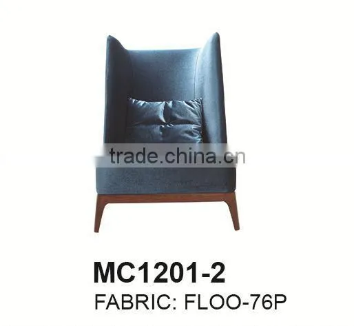 Modern Fabric Recliner Chair With Wood Base MC1210-1 photo-3