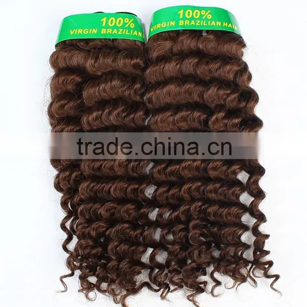 OEM Factory DEEP CURL Hair Natural Color Virgin Brazilian Hair Weave photo-5