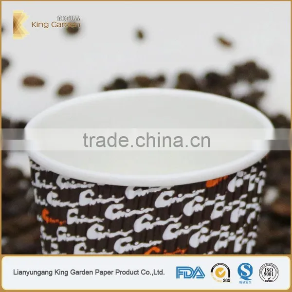 Your Design Printed Ripple Wall Paper Hot Cups With Lids photo-5