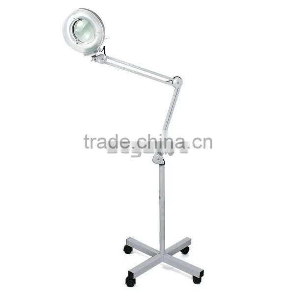 Pro 5X Diopter Rolling Stand Magnifying Lamp Beauty Tattoo Magnifier Adjustable photo-2