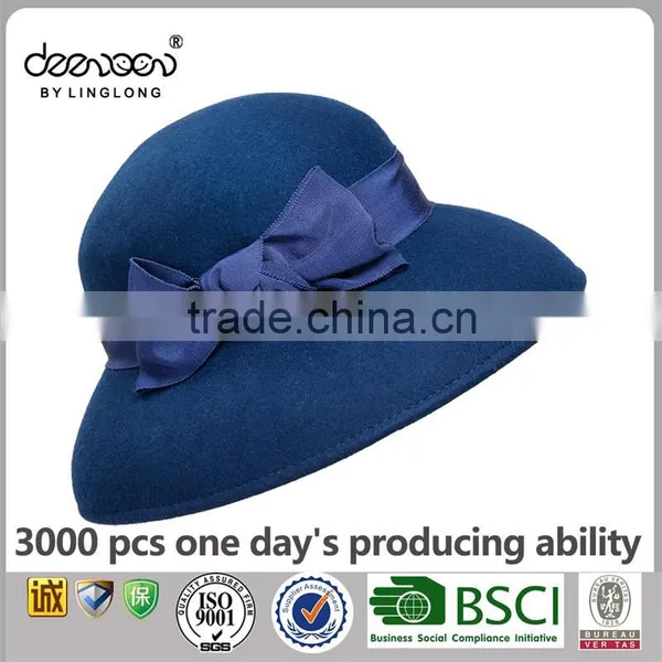 Royal Cloche Hat Wholesale Women Wool Felt Hat photo-4