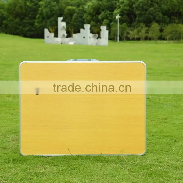 Small Yellow Lightweight Folding Camping Table photo-2