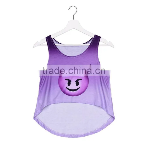 2016 New Fashion Women Clothing Digital Print Custom Womens Crop Top Wholesale photo-5