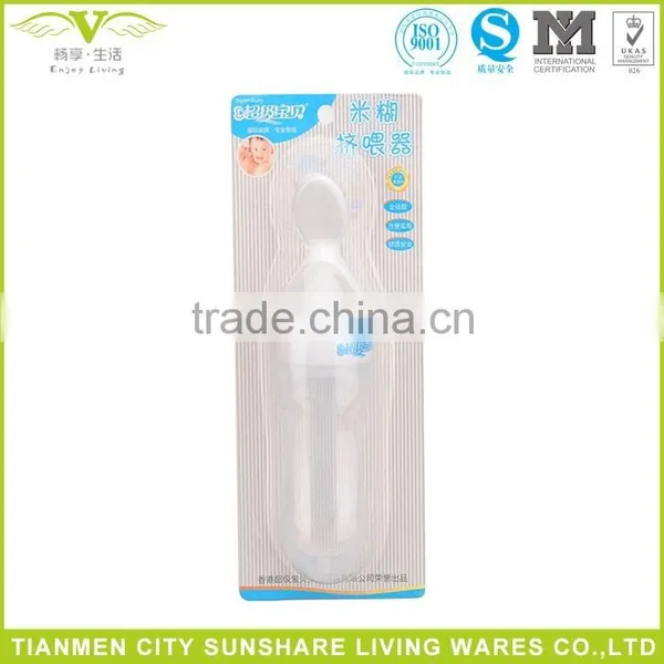 90ML/3OZ Silicone Squeeze Baby Feeding Bottle With Spoon Baby Bottles photo-3
