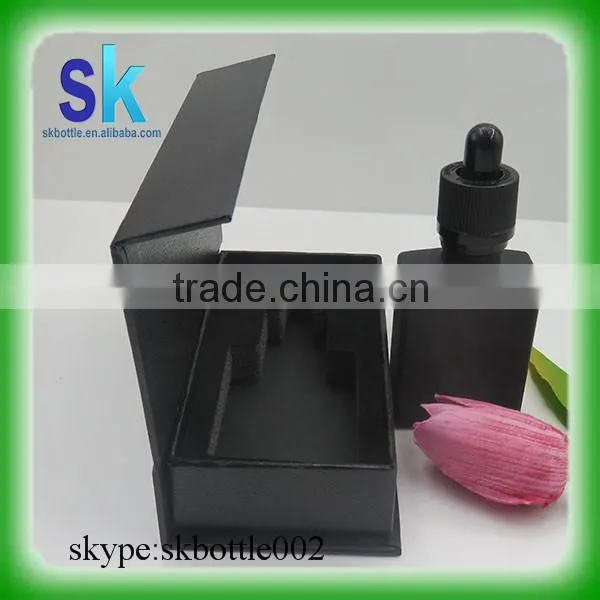 30ml Frosted Black Glass Dropper Bottle With Paper Tube Packaging photo-5