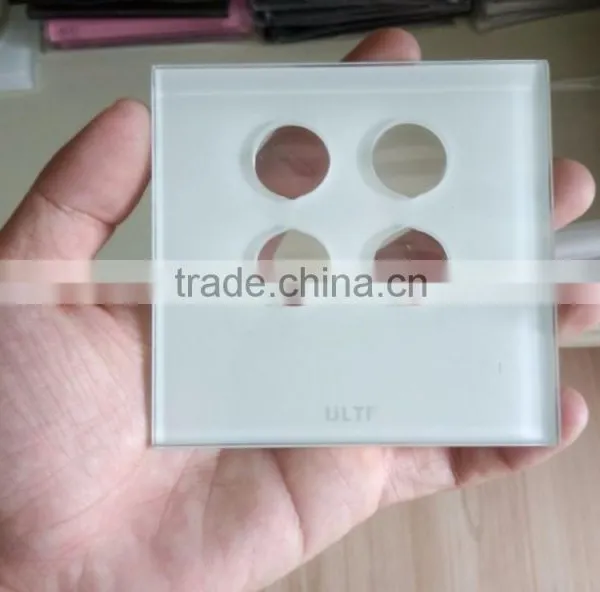 Wall Switch Glass Panel, Light Switch Glass Plates, Curving Electrical Touch Switch Glass photo-5