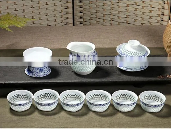 Hollow Out Jade Exquisite Ceramic Tea Set QD-L107 photo-4