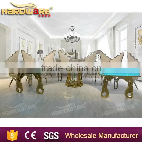 Dubai New Design Crescent Table LED Stainless Steel Wedding Table photo-5