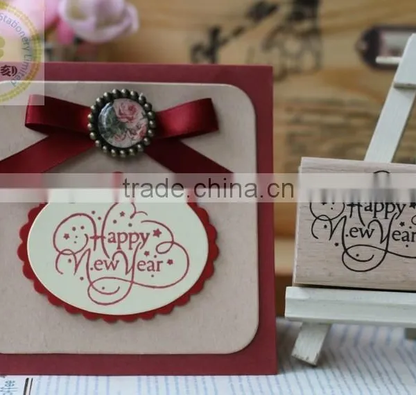 Custom logo block wooden stamp block set