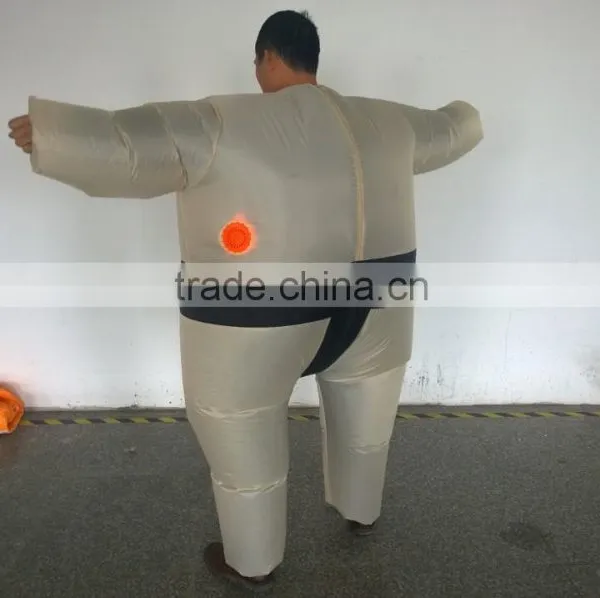 DJ-CO-124 NWE INFLATABLE BLACK SUMO SUIT FAT COSTUME AIRBLOWN EASY LIGHTWIEGHT OUTFIT photo-3
