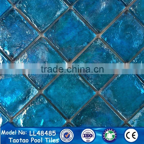 Foshan Tileeasy Company Price for Blue Glass Mosaic Tile in Italian photo-2