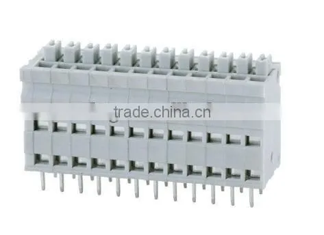 Spring Clamp Terminal Connector Block, TB211V-2.54 Pitch:2.54MM