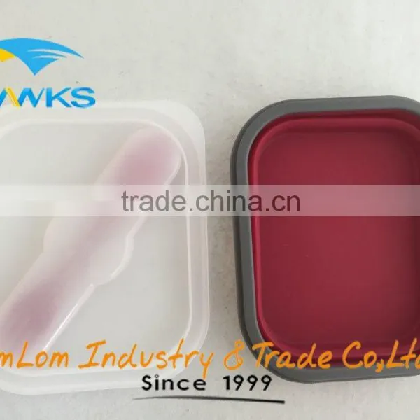 Silicone Foldable Camping Lunch Box(CL1D-MGB152) photo-4