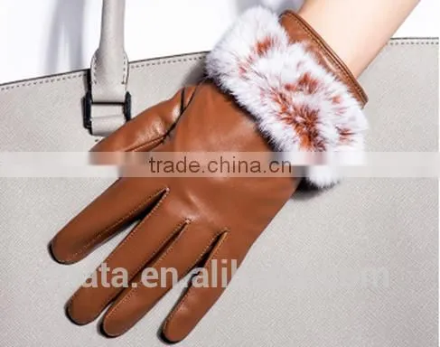 Wholesal Light Luxury Real Sheep Leather Touch Screen Gloves photo-2