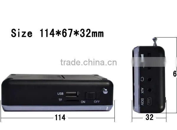Robot-229 2014 Hot Portable Card Speaker,repeat Play,fm Radio Usb sd Card Reader Speaker photo-3