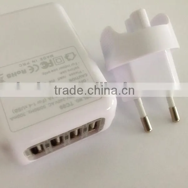 Universal USB Travel Power Adapter Charger 4 Port AC /DC Switching Power Adapter for Smartphone , Android Phones