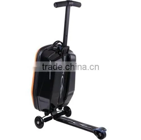 Multi Function Orange Color Business Roller Scooter Suitcase Quality Choice photo-3