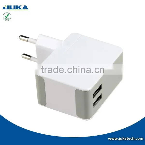 Super Fast Multiple Mobile Phone Travel Charger , 2 Slots Automatic Recognition USB Wall Charger photo-2