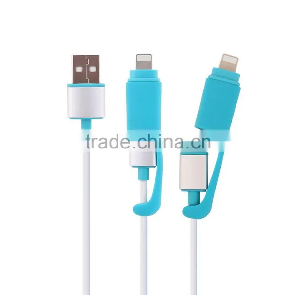 Wholesale 2 in 1 Silicone Usb Data Cable/ Charginbg Cable for Mobile Phones