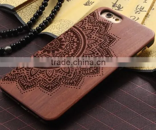 New Design Unique Engrave Wood Cell Phone Protective Case For Iphone6s/ Plus photo-3