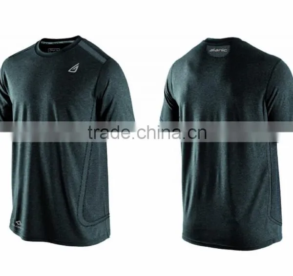 Mens Dryfit Panel Short Sleeve Running Tee Multiply Colors photo-2