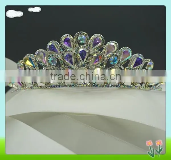 Wholesale Bling Bling AB Tiara Crowns photo-2