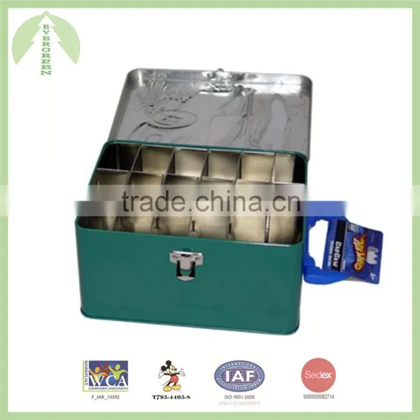 Taishan Factory Rectangle Tin Packaging With Divider,0.23mm photo-4