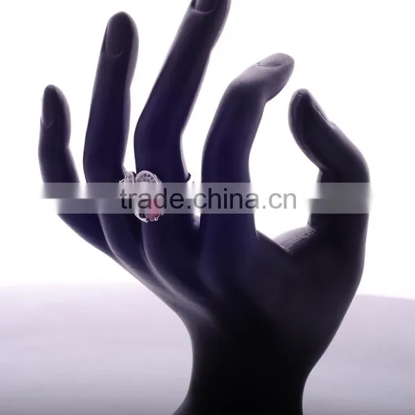 >>>2016 YIWU T&J Women Fashion Korean Style Rings Silver Plated Flower Rhinestone Crystal Rings for Lady/ photo-6