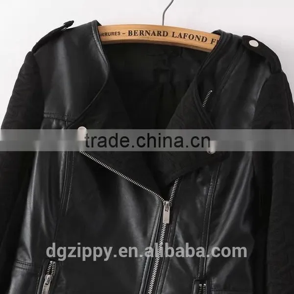 Latest Design Softshell Pu Leather Woman Winter Jacket Quality Choice photo-4