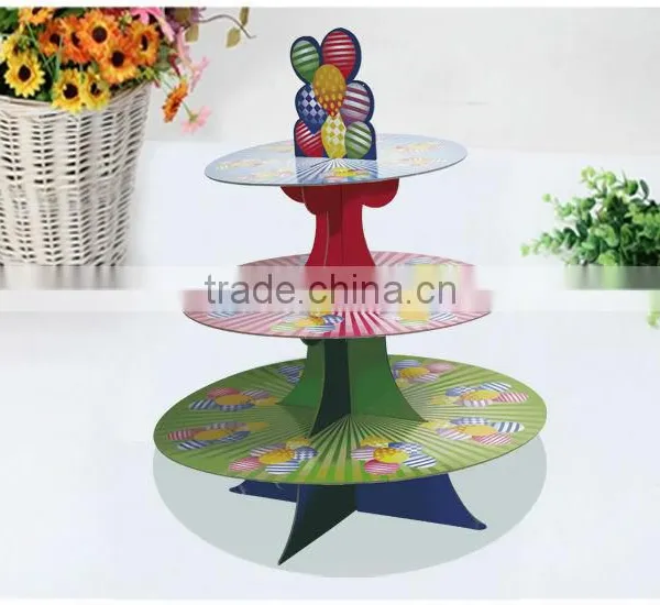 Party Birthday Wedding Festival 3-layer Paper Cake Stand