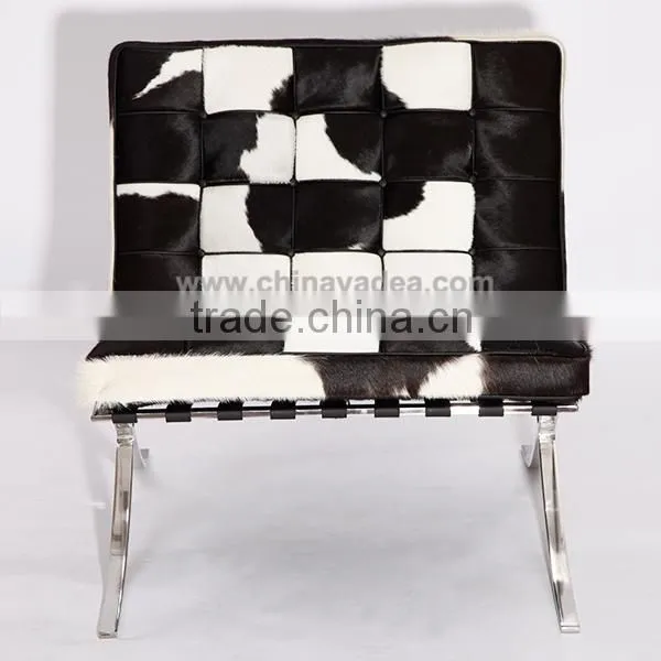 Cowhide Barcelona Chair for Living Room photo-3