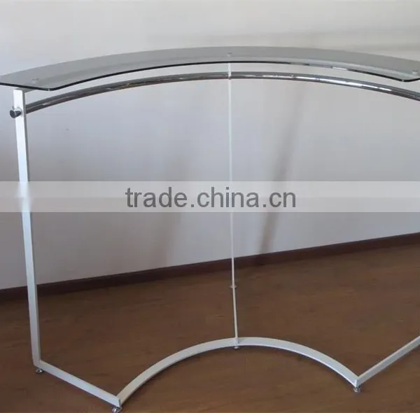 Floor Standing Curve Rail Shopping Mall T-Shirt Display Rack photo-3