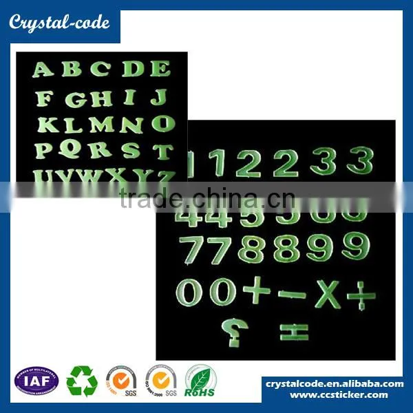 26 Letters Various Shapes Noctilucent Glow in the Dark Sticker Quality Choice photo-5
