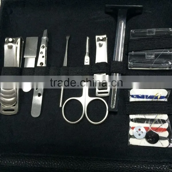 Wholesale High Quality Leather Bag Nail Care Kit Stainless Steel Manicure Set Porable Metal Manicure Kit Nail Clipper photo-2