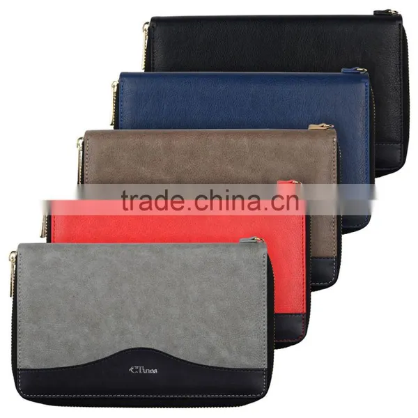 C&T Genuine Leather Wallet Card Cover Tablet Zipper Bag Case for Samsung Galaxy Tab 3 P3200/P3210 7 Inch photo-3