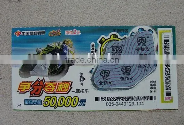 4 Color Printing Thermal Scratch off Lottery Ticket Manufacturer photo-2