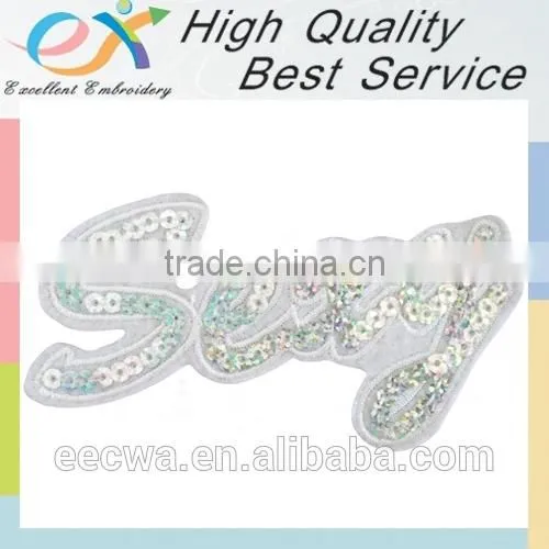 Hot Sale Customized Iron on Sequin Embroidery Patch photo-6