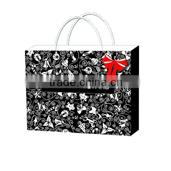 String Handle Decoration Handmade Paper Bag for Christmas photo-5