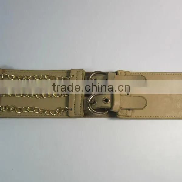 Tan Color Elastic Fashion Belt Woman Belt photo-2