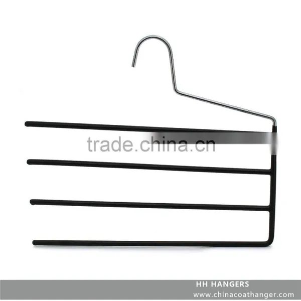 The HEAD Metal Clothes Hanger Four Metal Clips for Pant Hangers and With Black Rubber Paint photo-2
