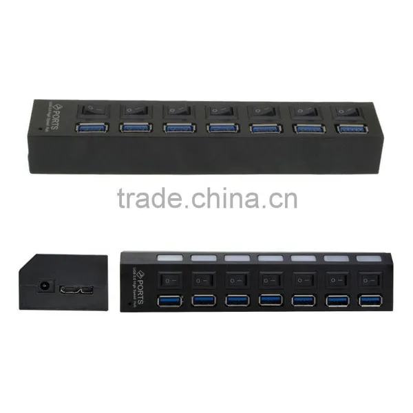 7-Port SuperSpeed USB 3.0 Hub With Individual On/Off Switches ,LED Light photo-3