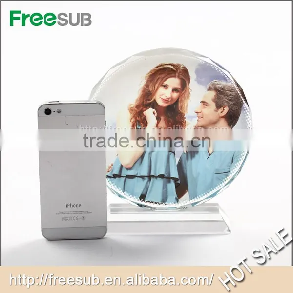 Wholesale Dia 150mm Round Sunflower Blank 3D Sublimation Crystal Images photo-2