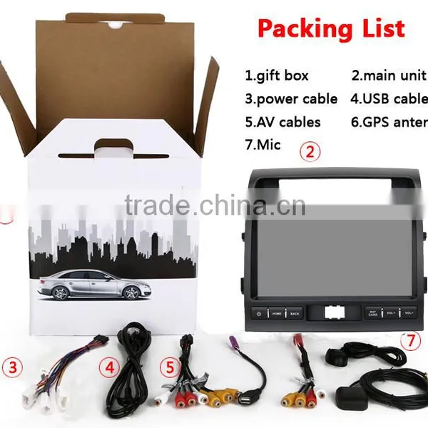 Quad Core Pure Android 4.4.4 Car GPS for Toyota Land Cruiser 200 With Capacitive Screen 1.6G CPU 1G RAM Radio Audio Player photo-6