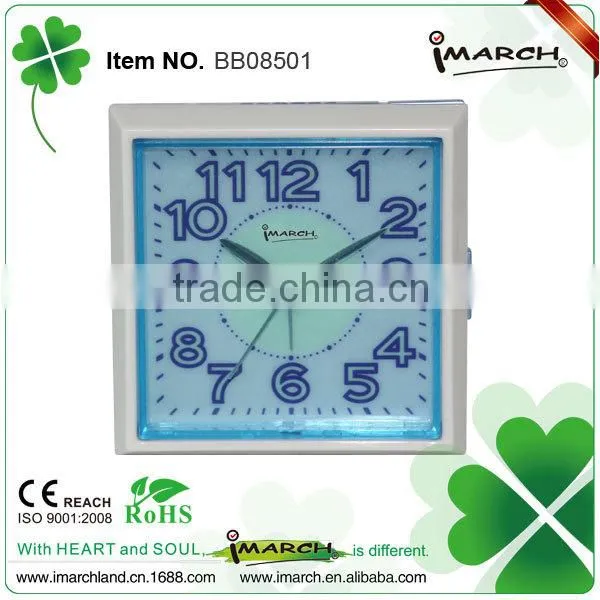 Blue Square Shape Clock,shining Clock,table Clock photo-3